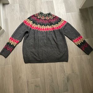 Funnel Neck Decorative Sweater